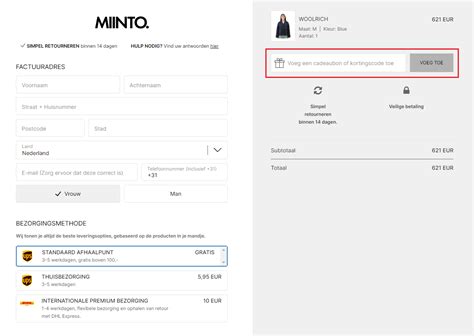 miinto kortingscode